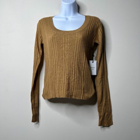 Forever 21 Tan Long Sleeve Lightweight Sweater Women's Small NEW - Picture 1 of 5